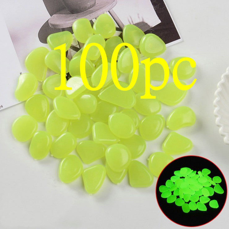 Luminous Stones Fluorescent Aquarium Pebbles Fish Tank Garden Luminous Stones