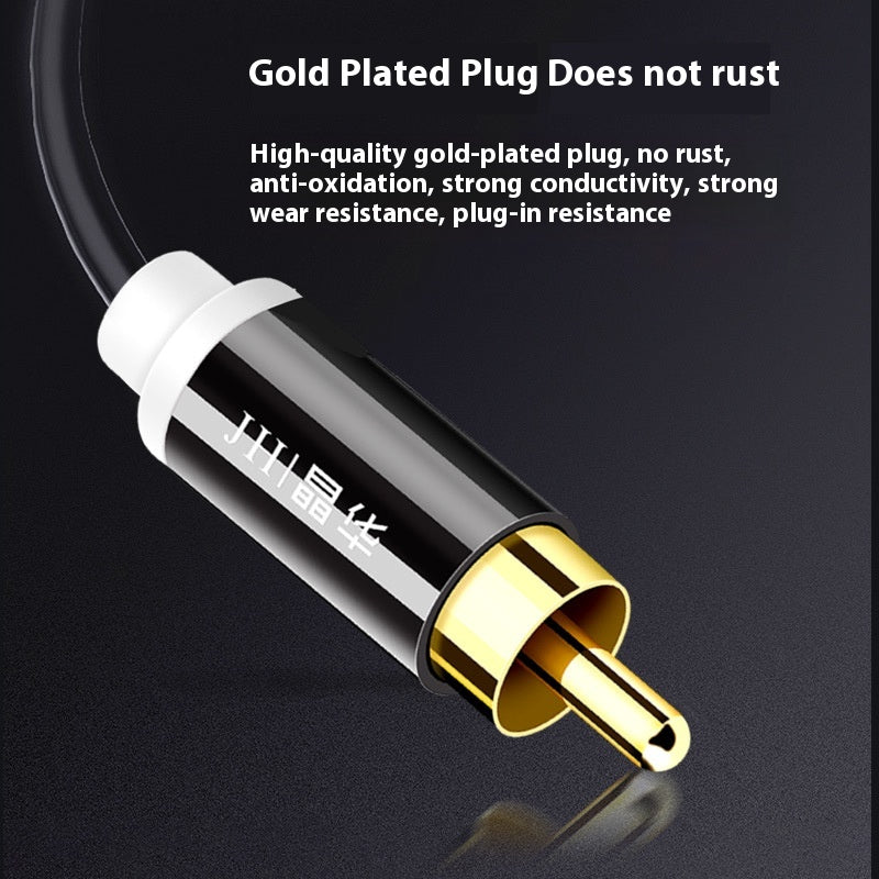Two-to-two Double-connected Flower Head Audio Cable 2RCA Computer Connection TV Audio Speaker Cable