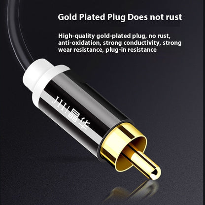 Two-to-two Double-connected Flower Head Audio Cable 2RCA Computer Connection TV Audio Speaker Cable
