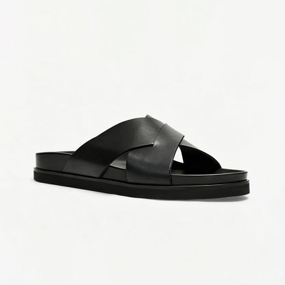 Men's Summer Breathable Cross-style Casual Fashionable Open-toe Slippers