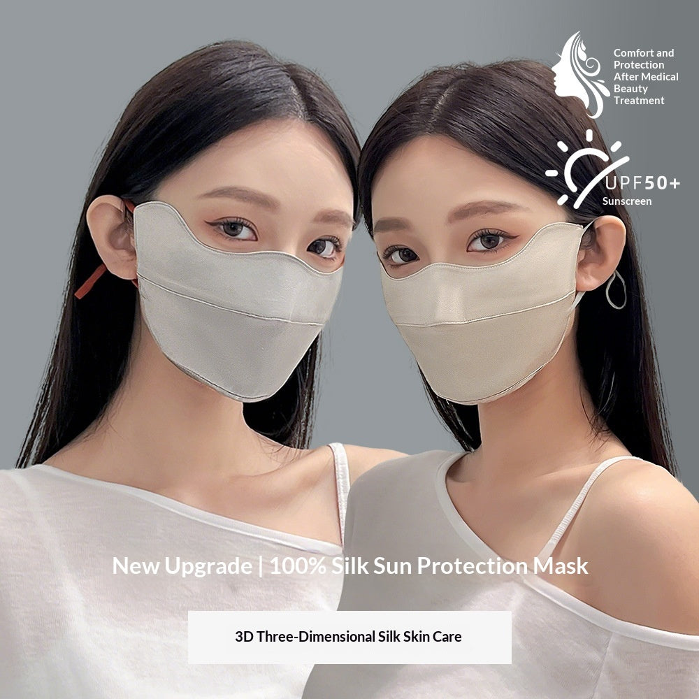 Silk Sun-protective UV-blocking Breathable Face Mask