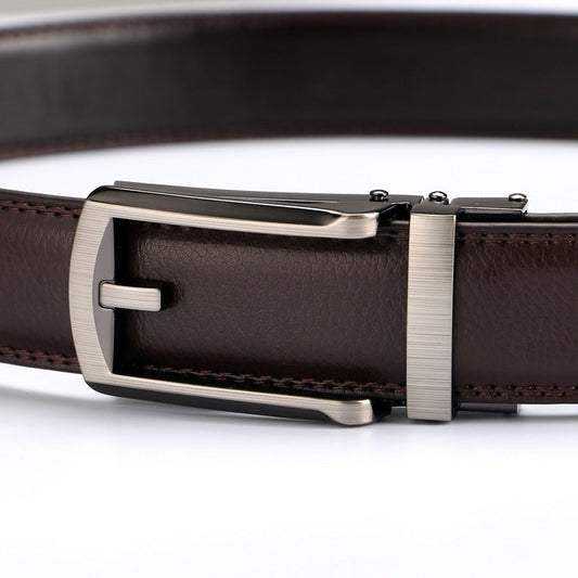 Two-layer Cowhide Automatic Buckle Men's Belt