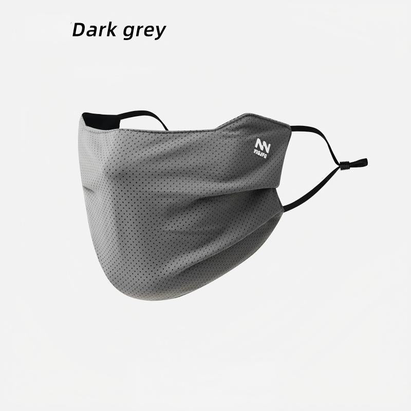 Mens Sun-Protective Breathable Cycling Mask In Cool Silk Fabric With Eye-Covering Design Washable