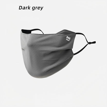 Mens Sun-Protective Breathable Cycling Mask In Cool Silk Fabric With Eye-Covering Design Washable
