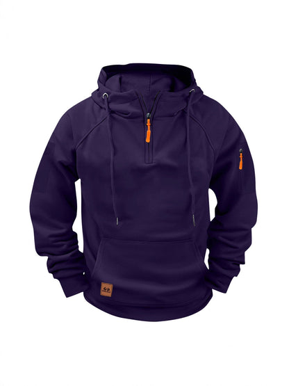 2026 New Cross-Border Spring And Autumn Men's Sweatshirt Hoodie Zipper Multi-Pocket Pullover Sports Casual Sweatshirt