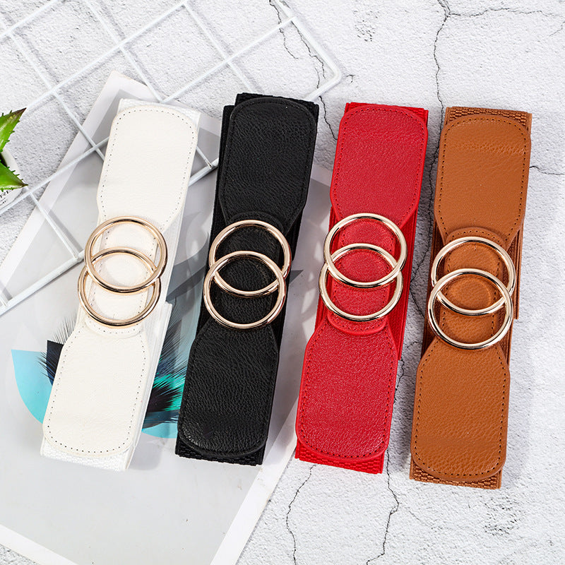 Casual Stretchy Fashion Decorative Belt With A Snap Buckle