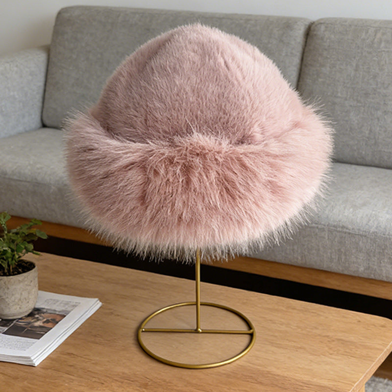 Winter And Autumn Plain-color Plush Mongolian Hat With Added Insulation And Thickening For Warmth. Fashionable And Versatile, Suitable For All Occasions. Anti-freezing And Ear-protection Hat