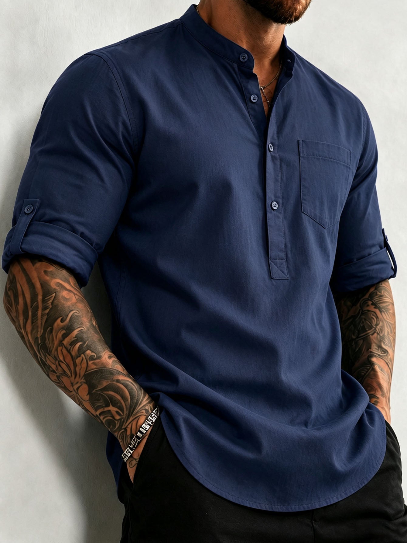Men S 100 Cotton Mid Sleeve Shirt Built For The Outdoor Man