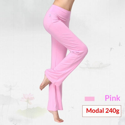 Womens Solid-Color Modal Yoga Pants