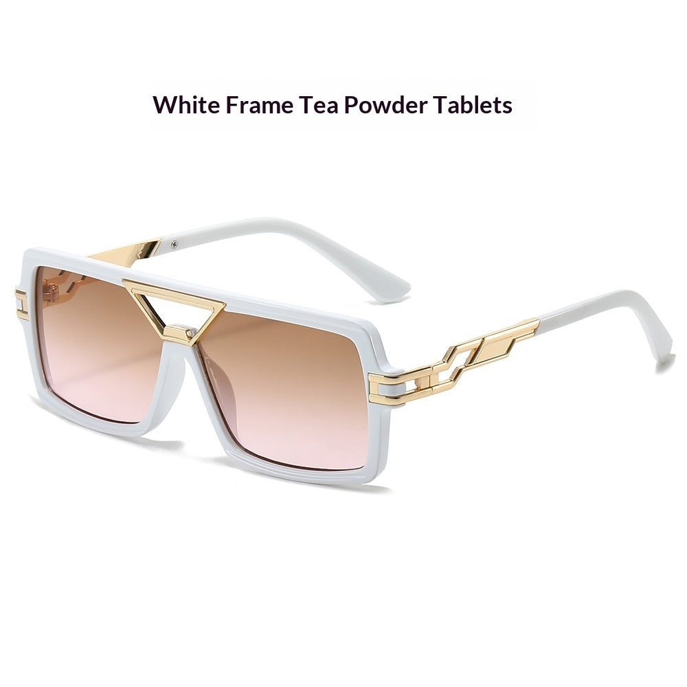 New European And American-style Color-block Sunglasses For Women