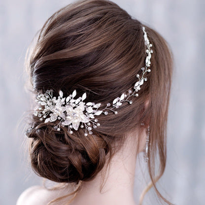 Gold & Silver Rhinestone Alloy Headdress