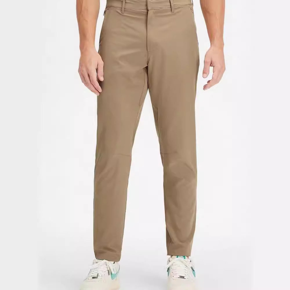 Casual Truly Slim-fit Plus-size Solid-color Mens Dress Pants