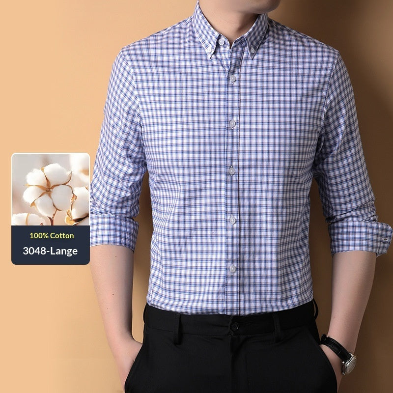 Mens Cotton Fashion Casual Breathable Shirt