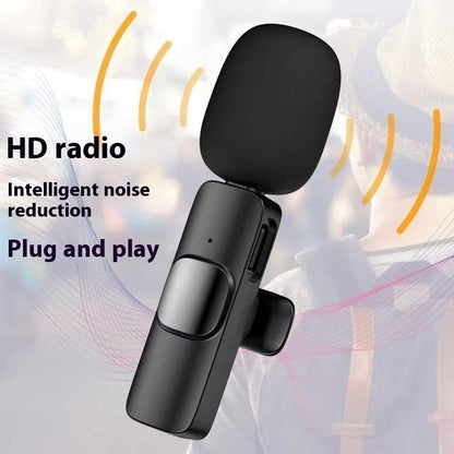 Collar Clip Microphone Outdoor Video Recording Wireless Microphone