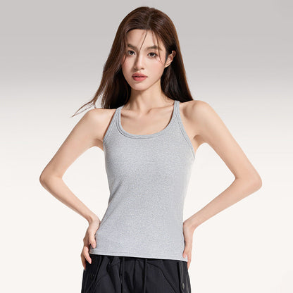 Womens Summer Slim-Fit One-Piece Back-Show Top