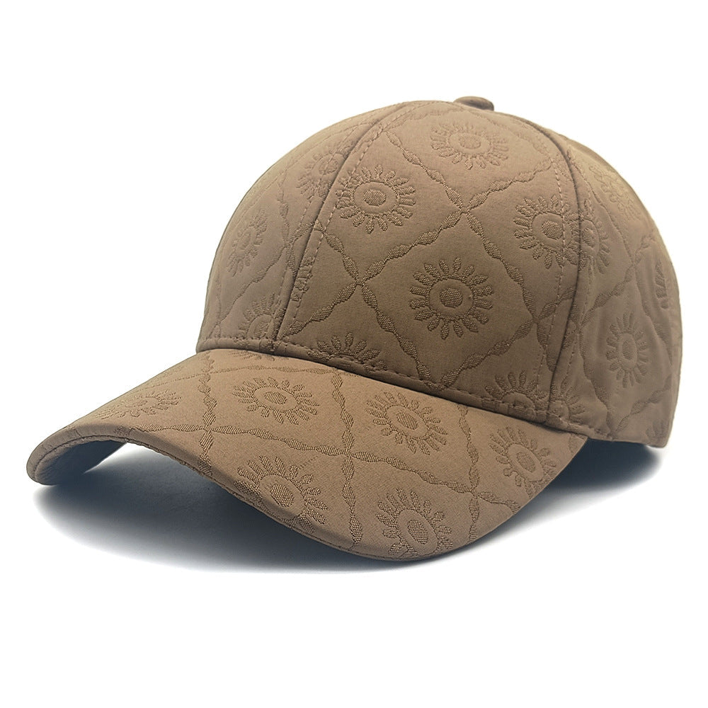 Cross-border Fashion Full-patterned Printed Checkered Baseball Cap, Korean Version, Large Brim, Hard Shell, Baseball Cap, Versatile And Casual Hat