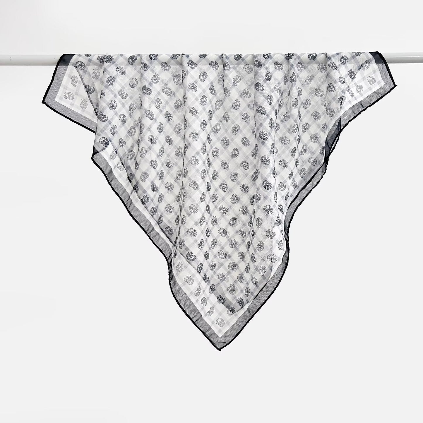 Versatile Printed Thin Square Scarf