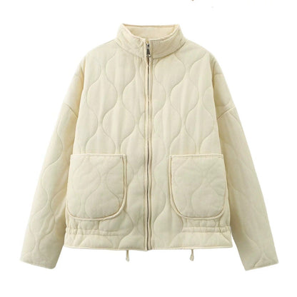 Loose, Oversized Quilted Lightweight Cotton-padded Jacket