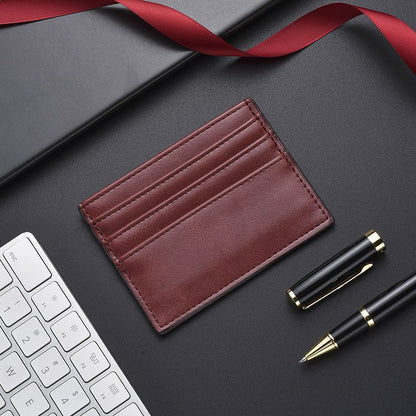 Sleek Ultra-thin Leather Card Holder