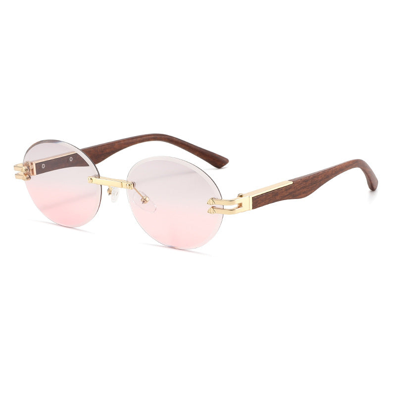 Fashionable Oval Frameless Y2K Sunglasses