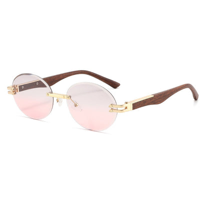Fashionable Oval Frameless Y2K Sunglasses