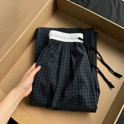 High-waisted, Draping Wide-leg Pants For Women