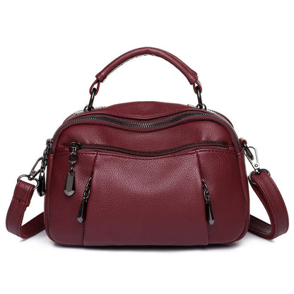 Multi-layered PU Handbag Tote And Crossbody Small Square Bag