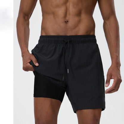 European And American Men's Sports Shorts, Outdoor Running Pants, Men's Fitness Training Pants, Moisture-Absorbent, Quick-Drying Loose Shorts