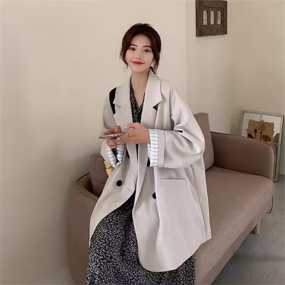 Fashionable Chic Loose-fit Preppy-Style Blazer For Women