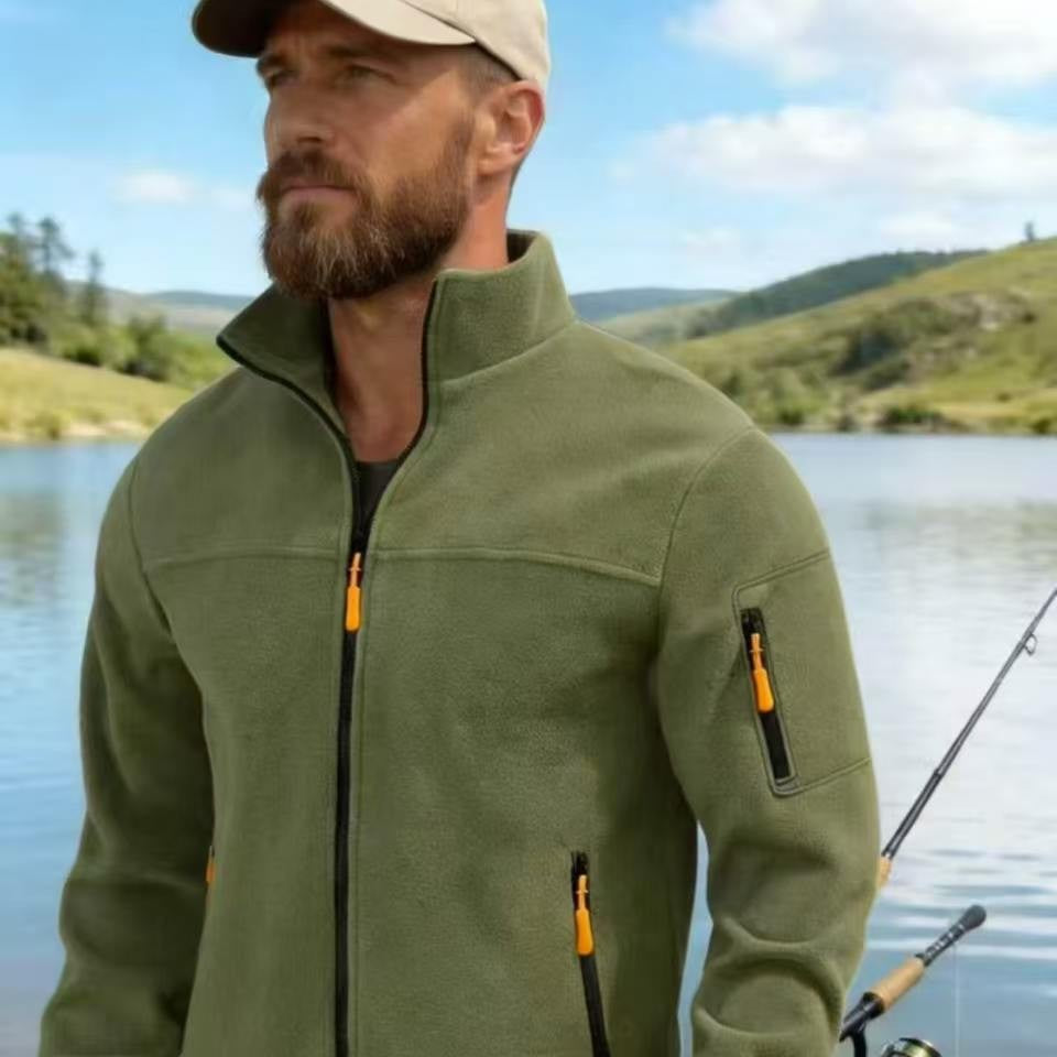 Mens Outdoor Casual Fleece Jacket Warm-Keeping Jacket