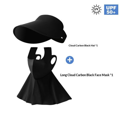 Womens All-in-One Sun-Protective Hat With Wide Brim And Seamless Design For Face And Neck