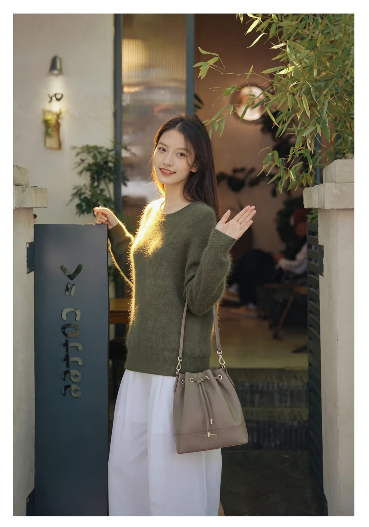 Womens Casual, Loose-fitting, Versatile Solid-color Sweater
