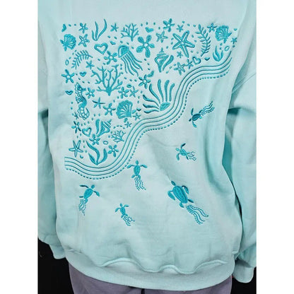 Womens Fleece-lined Hooded Long-sleeve Sweatshirt For Fall And Winter