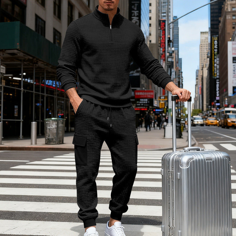 Mens Loose-Fit Casual Workwear Sports Suit
