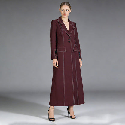 Stylish And Elegant Long-sleeve Trench Coat For Women