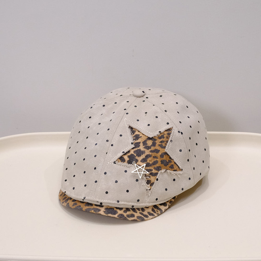 American Retro Leopard Print Polka Dot Star Patchwork Baseball Cap - Trendy, Fashionable, Stylish, And Unique Chick Style Cowboy Hat