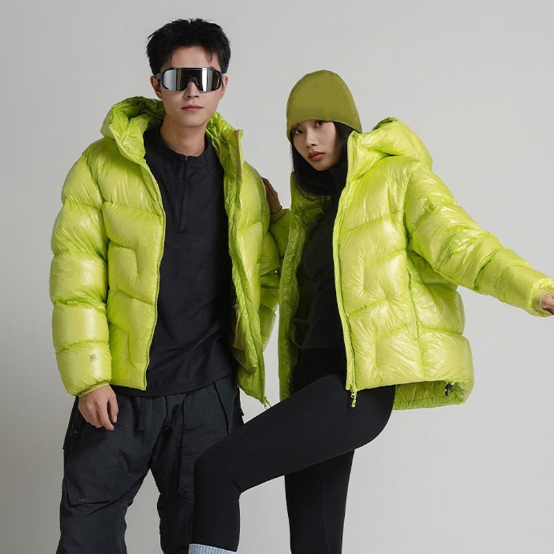 Ultra-Soft White Duck Down Short Puffer Jacket