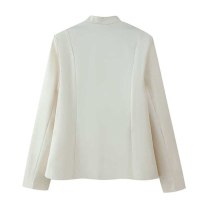 Best-selling Spring Versatile Stand-collar Button-front Waist-cinching Jacket