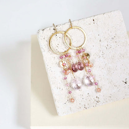 Citrine & Smoky Quartz Ammil Earrings