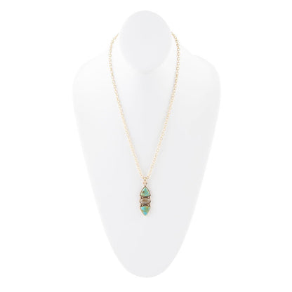 Labradorite and Turquoise Pendant Necklace