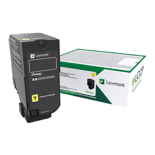 New, Pre-Owned - Lexmark CS725 High Yield Yellow Return Program Toner Cartridge, 74C1HY0