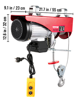 Electric Hoist Winch with Remote Control - Effortless Cable Lifting for Boats, Cars, Scaffolding, and More in Garages and Warehouses