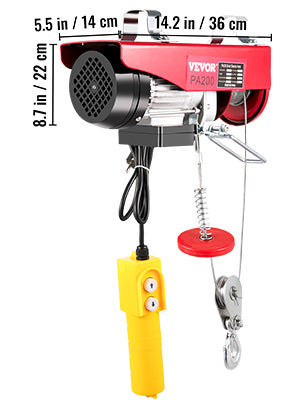 Electric Hoist Winch with Remote Control - Effortless Cable Lifting for Boats, Cars, Scaffolding, and More in Garages and Warehouses