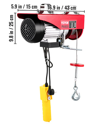 Electric Hoist Winch with Remote Control - Effortless Cable Lifting for Boats, Cars, Scaffolding, and More in Garages and Warehouses