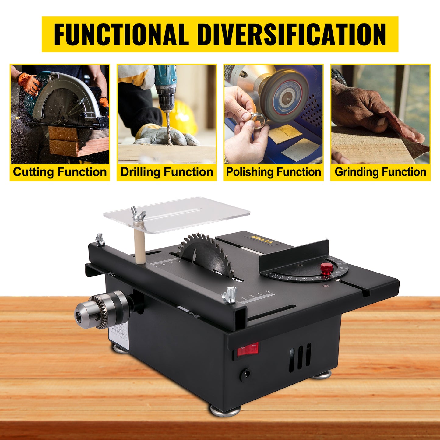 Mini Desktop Table Saw Kit - Adjustable Circular Cutter for DIY Crafting