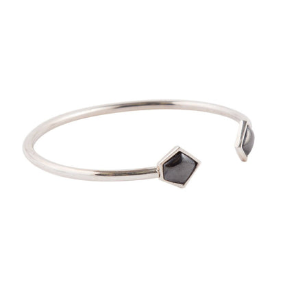 Mirror Image Hematite and Sterling Silver Bracelet
