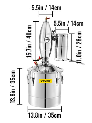 Home Distiller Kit: Craft Your Own Spirits with 20L, 30L, 50L, or 70L Alcohol Distiller Machine and Brewing Equipment
