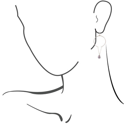 Pearl and Sterling Silver Chain Earrings