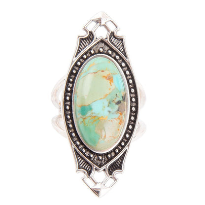 Phantom Blue Turquoise and Sterling Silver Ring