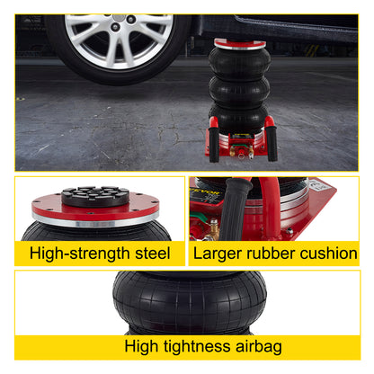 Advanced Pneumatic Car Jack: 2/3 Ton Double/Triple Bag Air Jack for Swift Lifting - Ideal for Vans, SUVs, and Car Repairs
